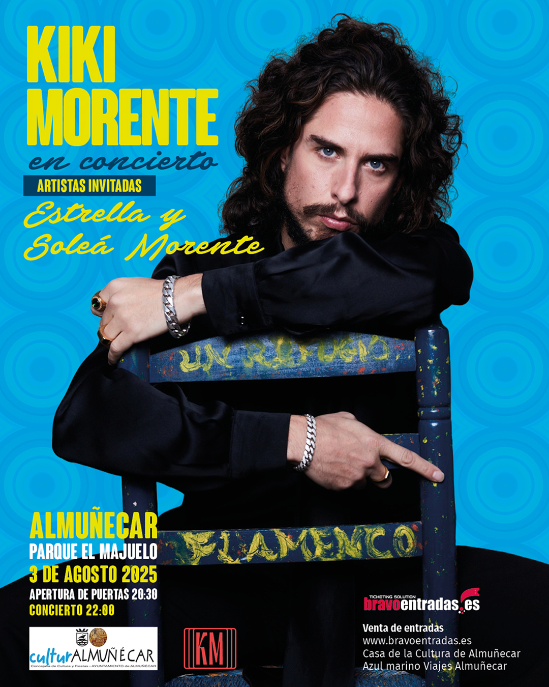 Kiki Morente se encontrará este domingo en Almuñécar “con su familia” en un concierto íntimo acompañado por Estrella y Soleá Morente junto a la saga Carbonell
